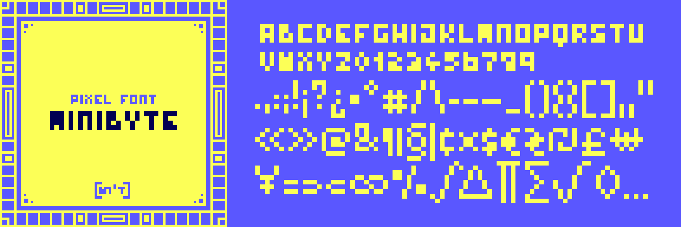 Free Pixel Font – MINIBYTE [4x3]