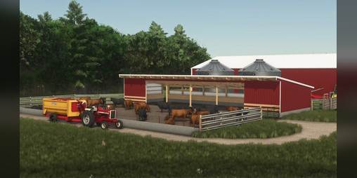 Cover image for FS25 3 Side Cattle Shed