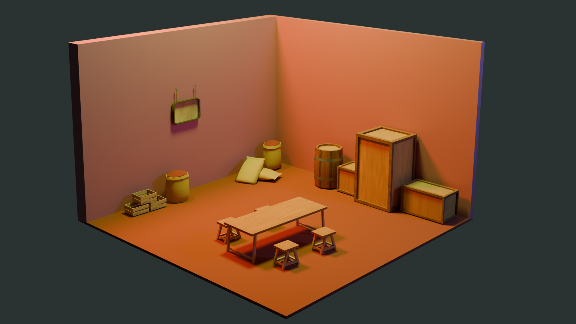 Low Poly Storage Roon Medieval Storage Room – Low Poly Environment Props - itch.io