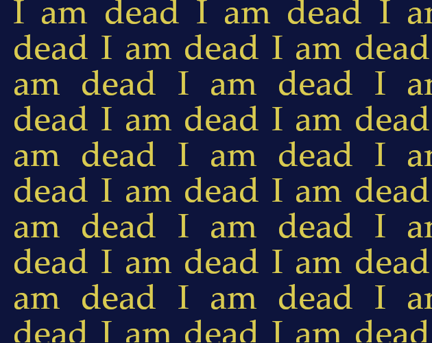 Cover image for I am dead