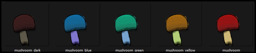 Hand drawn mushroom 256x256 | 5 colors avialable