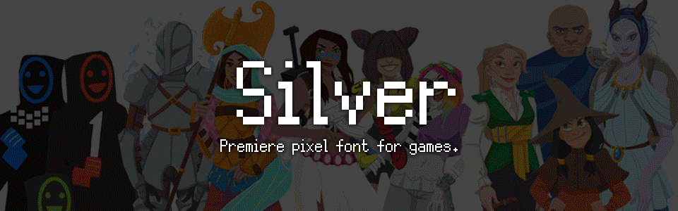 Silver, a font for games