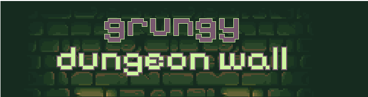 Grungy Dungeon Tileset #1: Walls w/ Torch Animation [32x32]