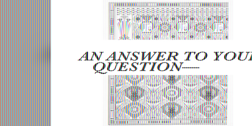 Cover image for An answer to your question
