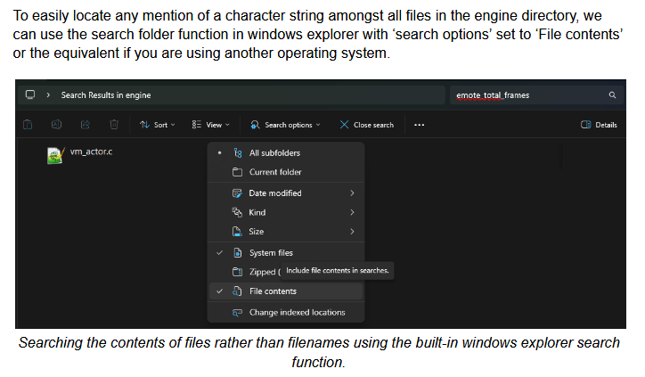 Searching for engine variables across all en Searching for engine variables across all en