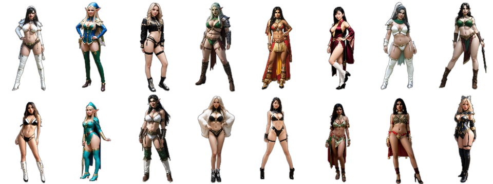 Pretty Fantasy Women in PixelArt