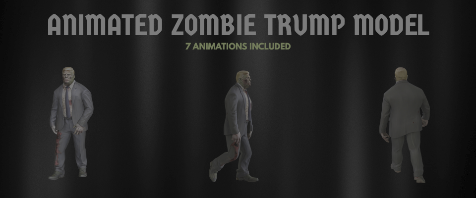Animated Zombie President Trump