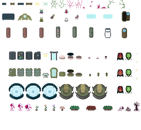 [Pixelart] Sci-fi Assets, Human/Alien by Danwolfe