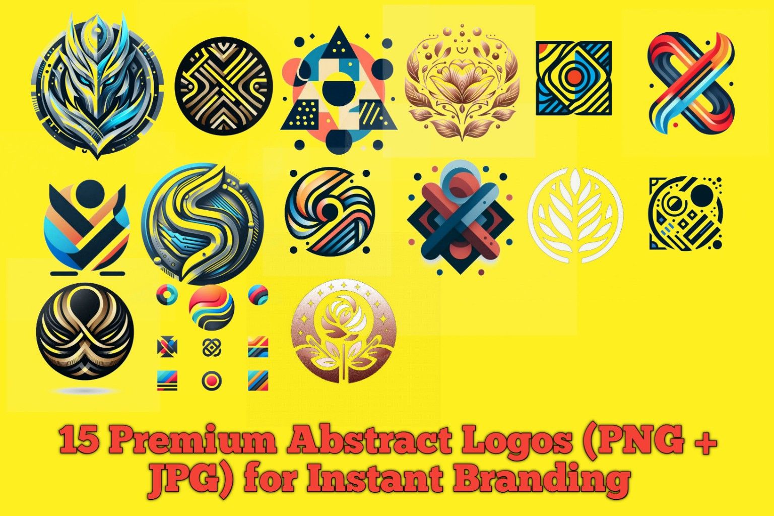 15 Premium Logos – PNG + JPG | Resellable & High-Quality by ZK Creative Lab