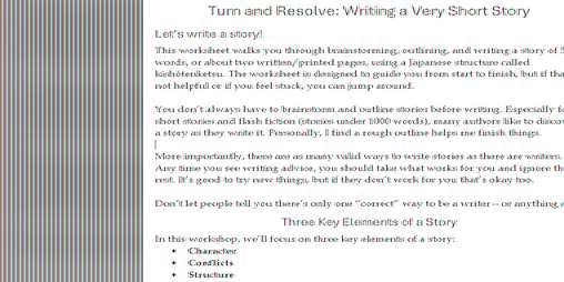Cover image for Turn and Resolve: Writing a Very Short Story