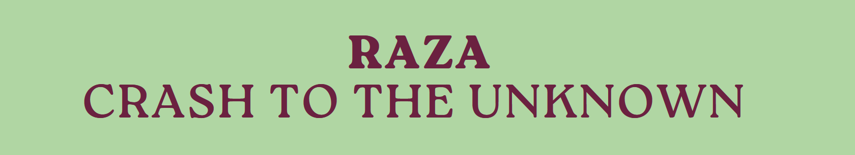 Raza: Crash To The Unknown