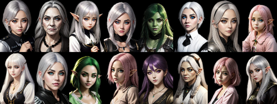 Female PixelArt Portraits 2 (Fantasy)