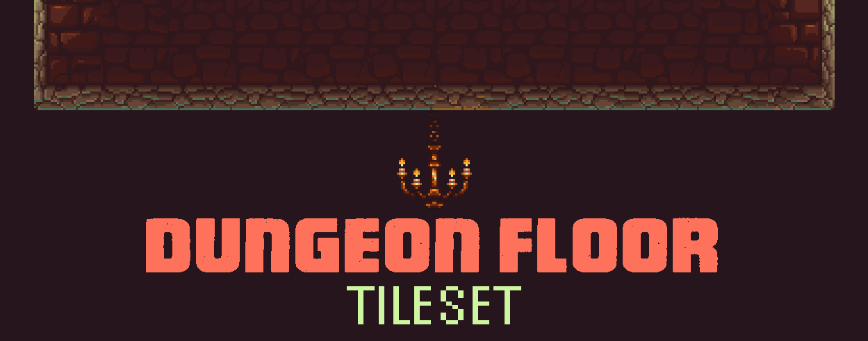 Grungy Dungeon Tileset #2: Floors w/ Chandelier Animation [32x32]