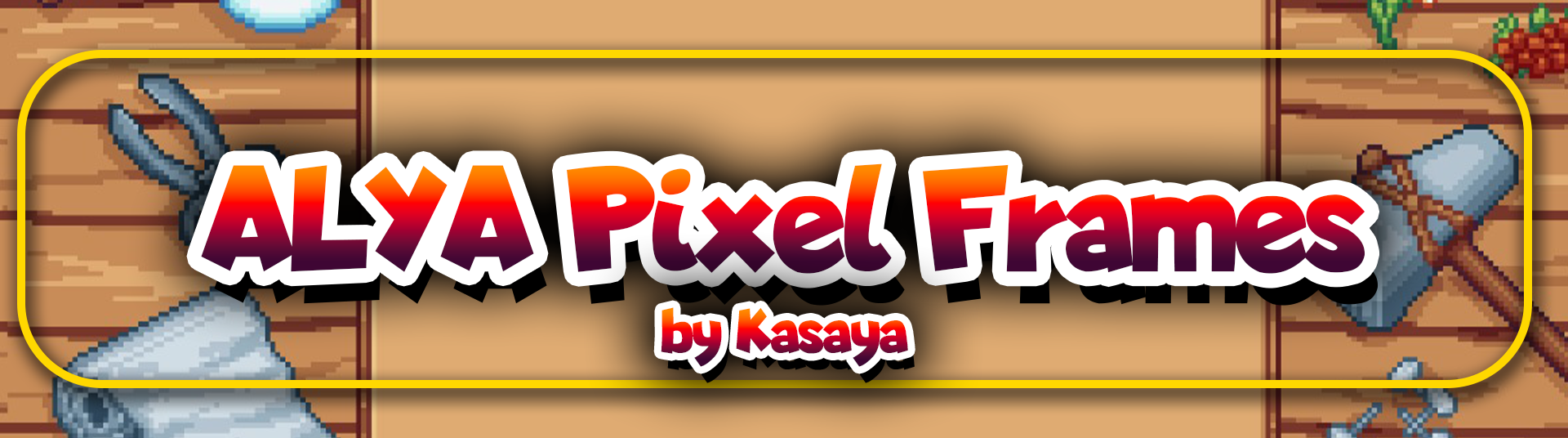 Alya Pixel Frames | COZY |Inventory | Shop | Crafting | Chat | Buttons | Bars |