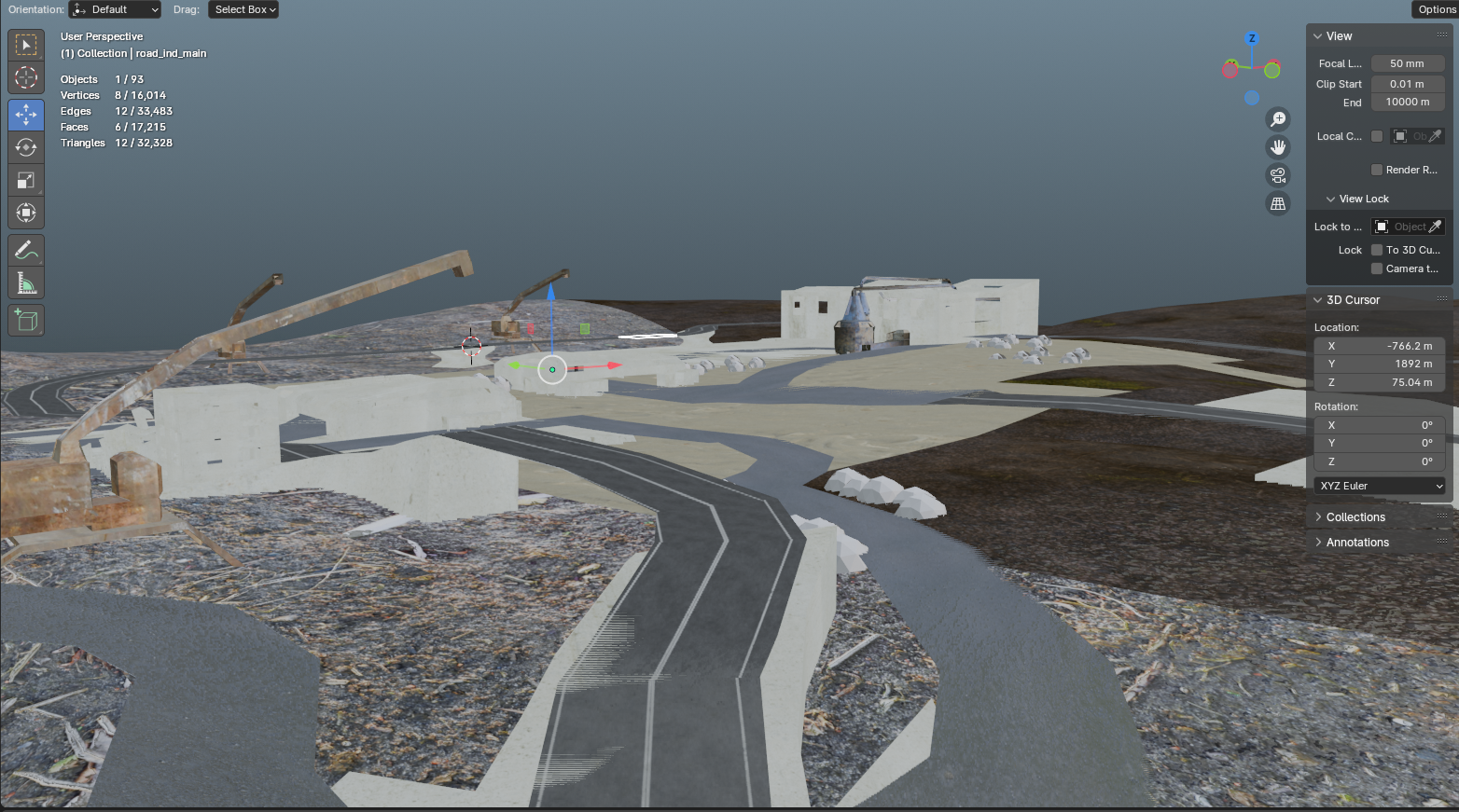 early old city map in blender