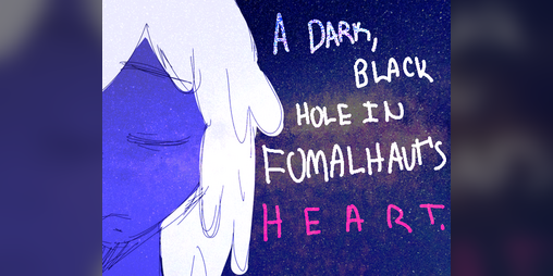 Cover image for a dark black hole in fomalhaut's heart