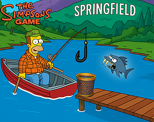 The Simpsons Arcade Game Fishing Homer