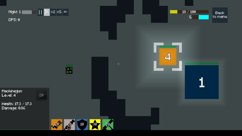Machinegun projectiles passing through small enemies