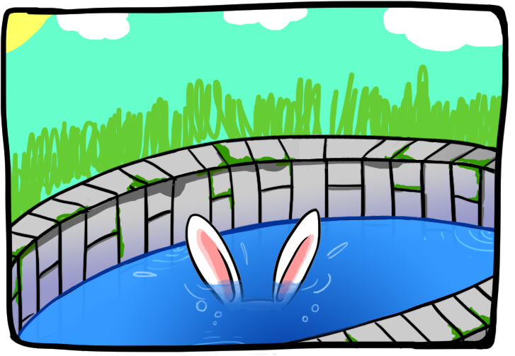 The Rabbit in the Wishing Well by Khyi