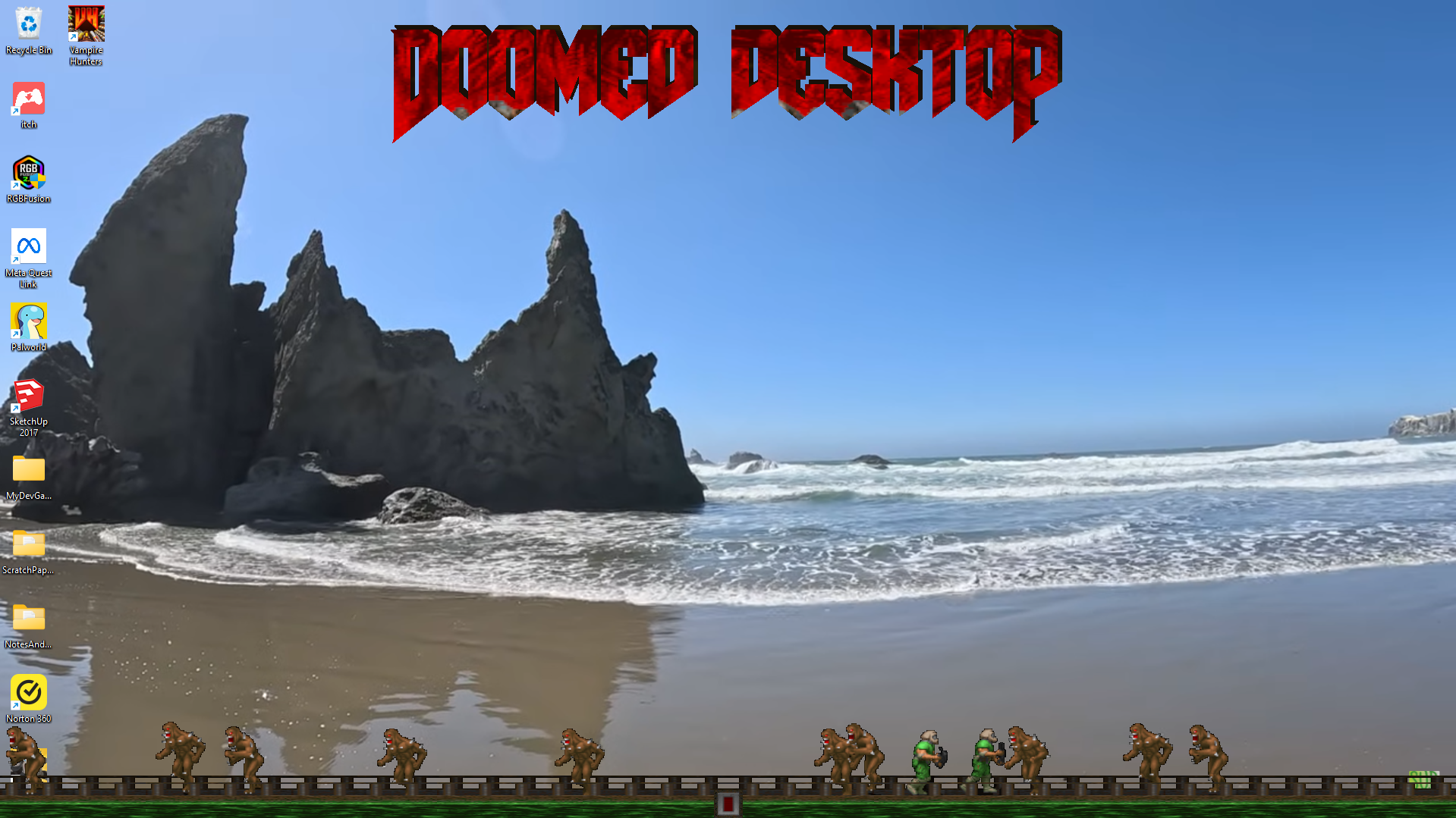 Doom Desktop Idle Game