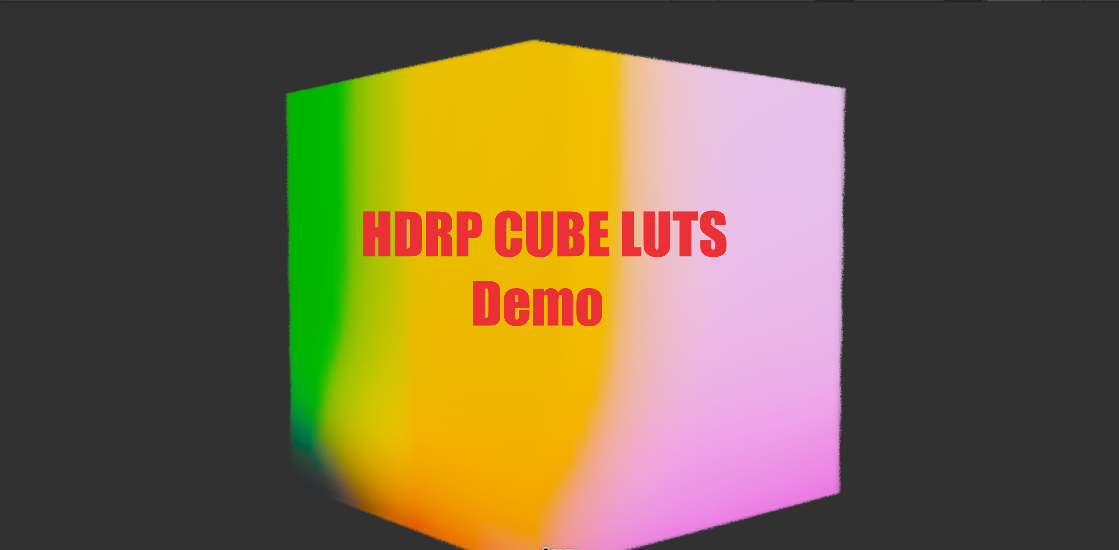 HDRP CUBE LUT DEMO