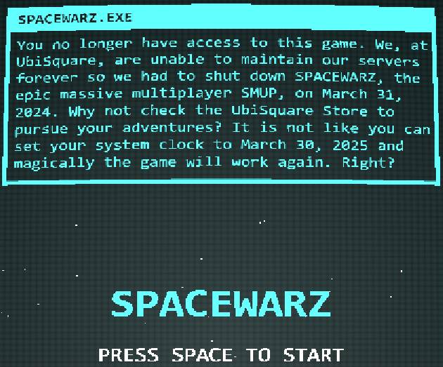 Cover image for SPACEWARZ.EXE