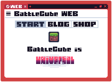 BattleCube font sample in UI