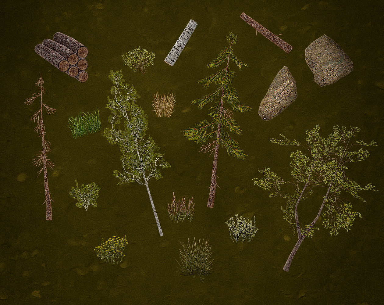 PSX Style Retro Nature Pack