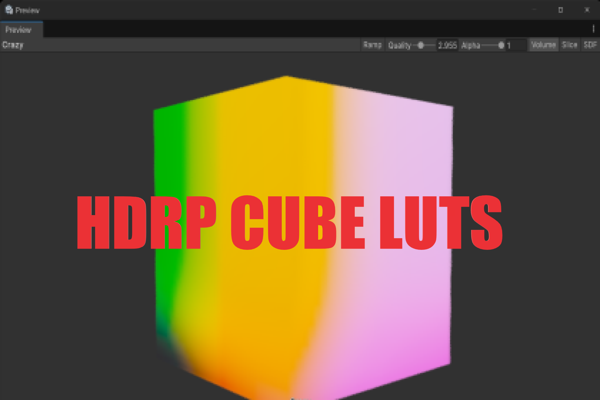 HDRP CUBE LUTS