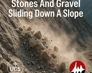 Stones And Gravel Sliding Down A Slope