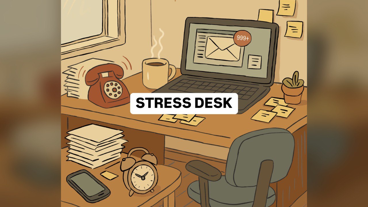 Interactive Illustration – Stress Desk