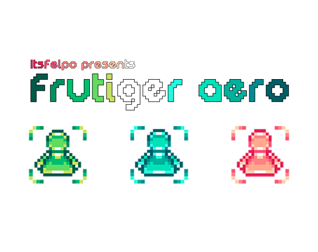 Frutiger aero Pixel Icons 16x16