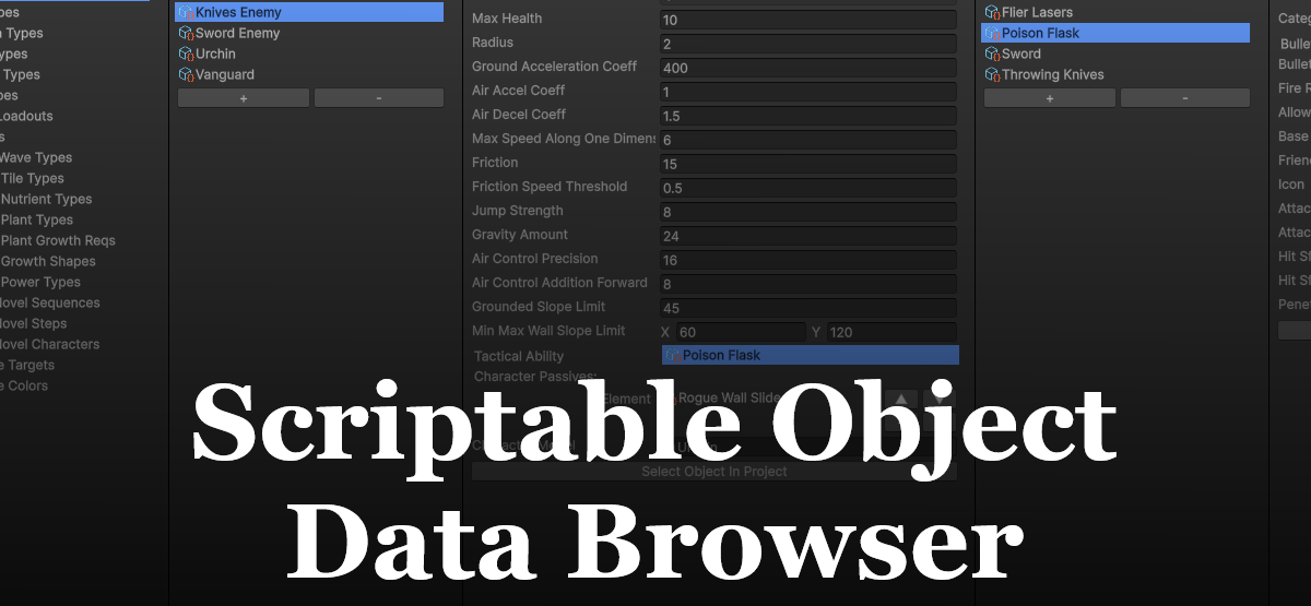 Scriptable Object Data Browser (Unity)