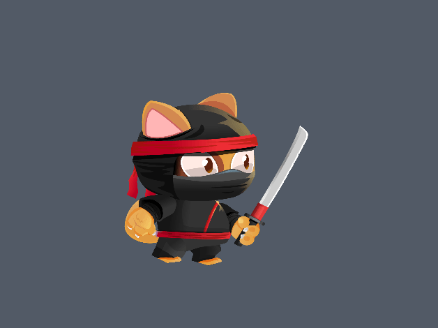 ninja cat gif