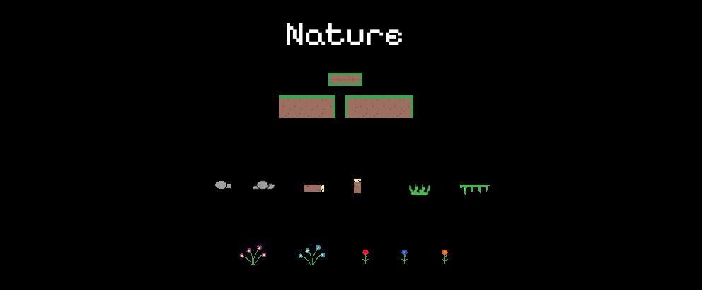 Nature Pixel Art Pack – (16x16) and (64X64)