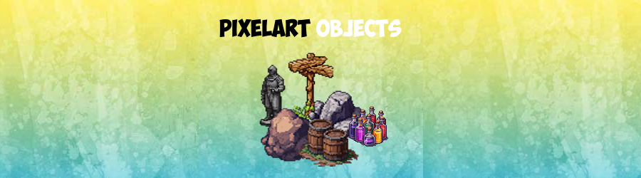 37 Pixelart Scenario Objects Mix