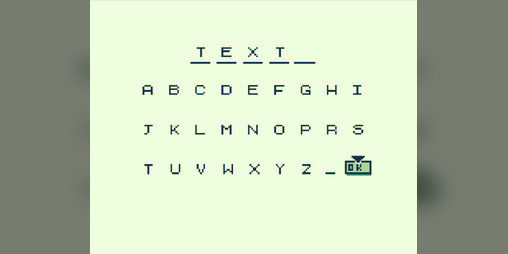 Cover image for Text-Input System for GB Studio