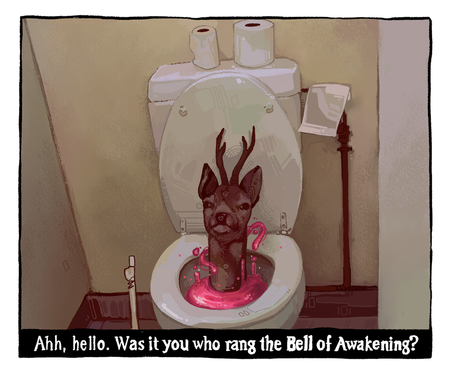 Dark Souls Toilet Deer | Print Ticket