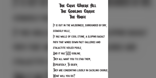 Cover image for The Cave Where All The Goblins Crave The Knife