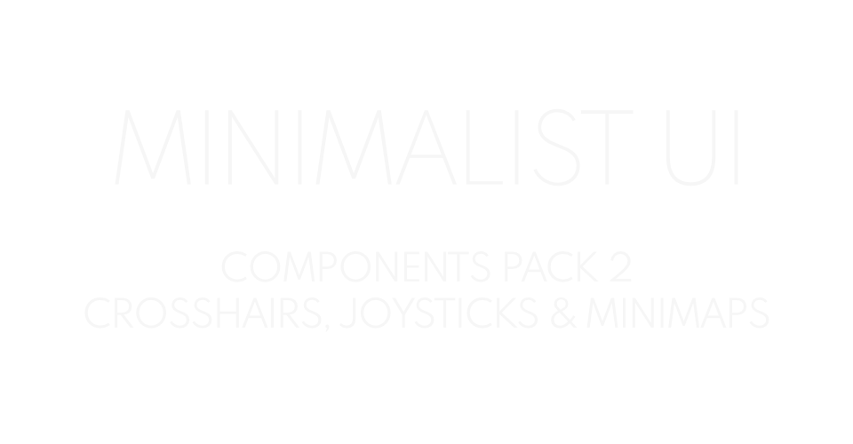 Minimalist UI Components Pack 2 (Crosshairs, Joysticks & Minimaps)