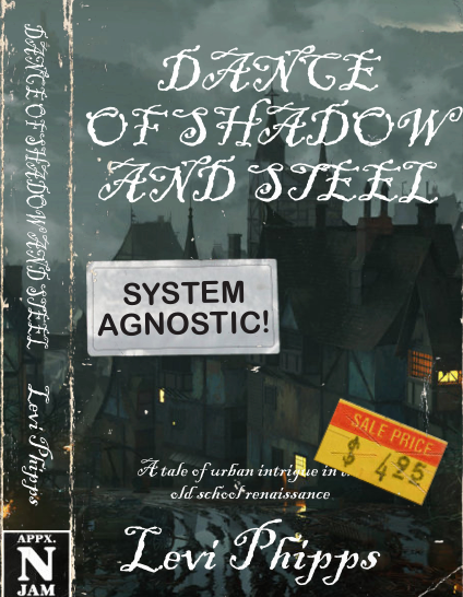 Cover image for Dance of Shadow and Steel: an urban intrigue pointcrawl in the Old School Renaissance