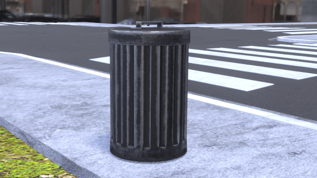 Street Trash Can - Brazilian Road Props