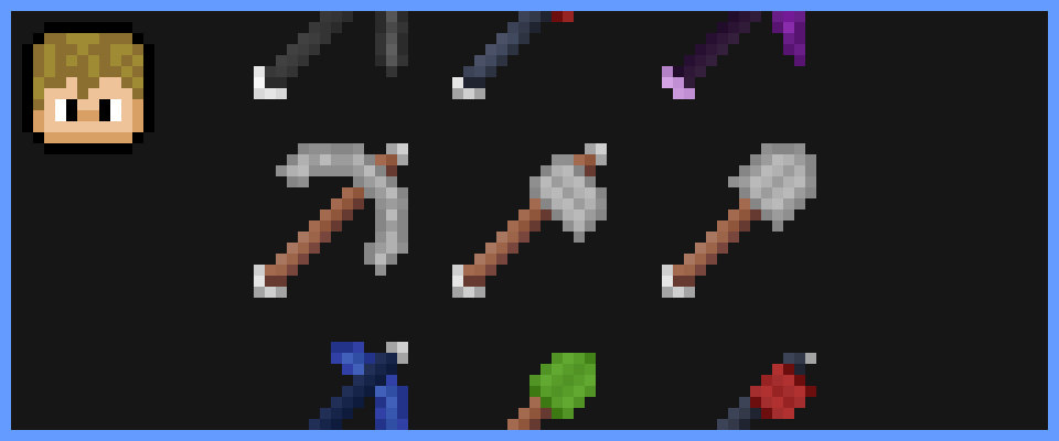 Degradable Tools - 16x16 Top Down View Tools Pack