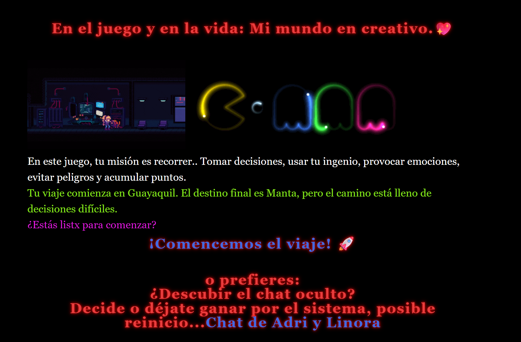 En el juego y en la vida: Mi mundo en creativo.