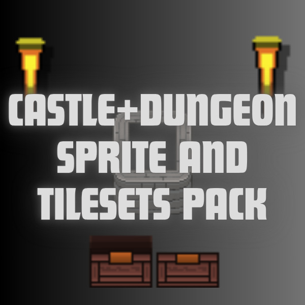 2D pixel art Castle + dungeon sprites and tilesets pack by Nilusha S