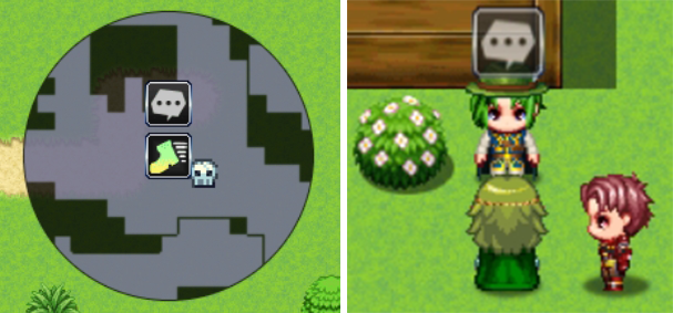 Wenn man mit dem NPC spricht..