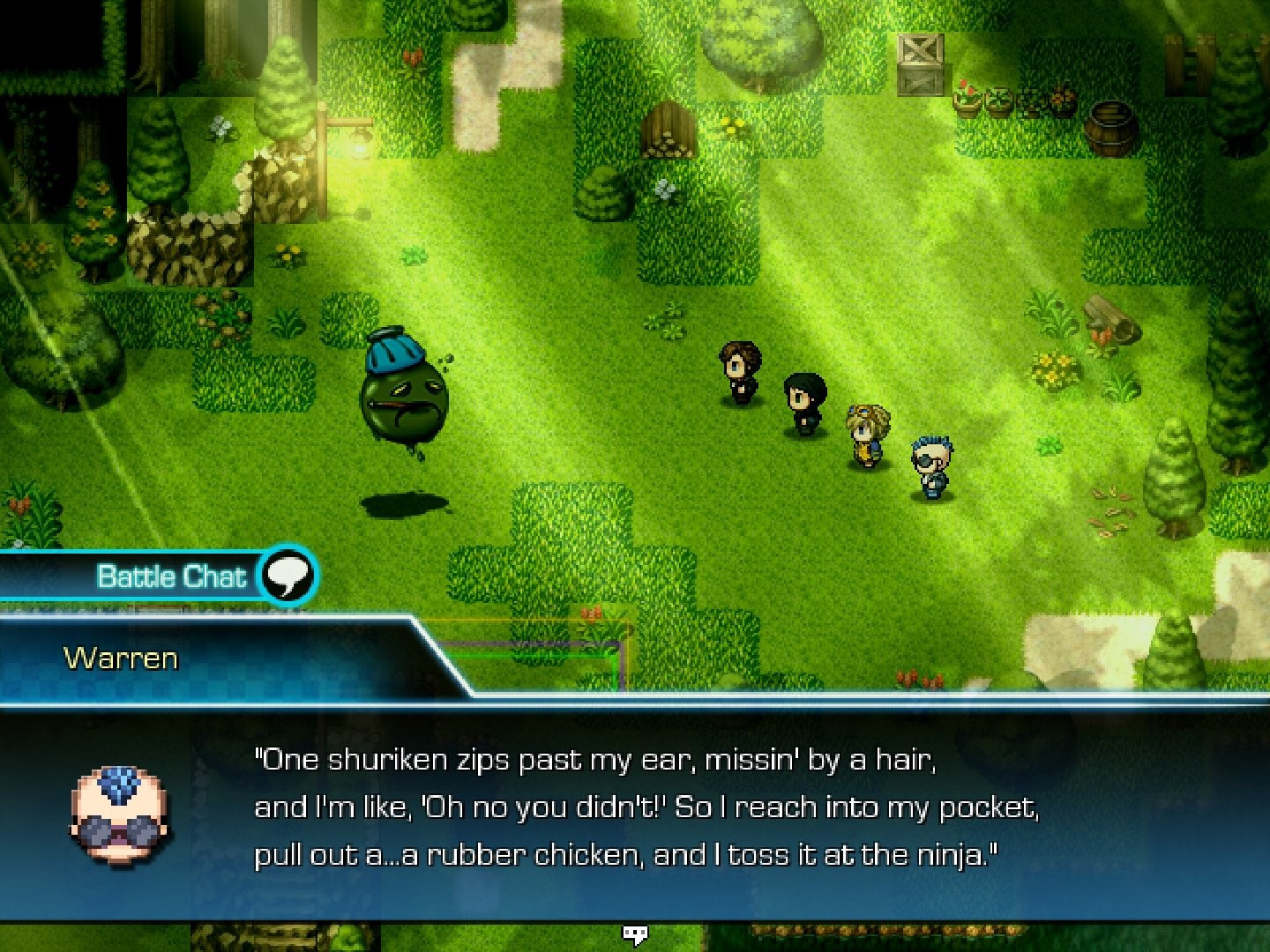 Battle Dialogue and Warren Party Member