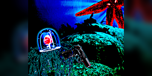 Cover image for IMMORTAL JELLYFISH WITH GUNS