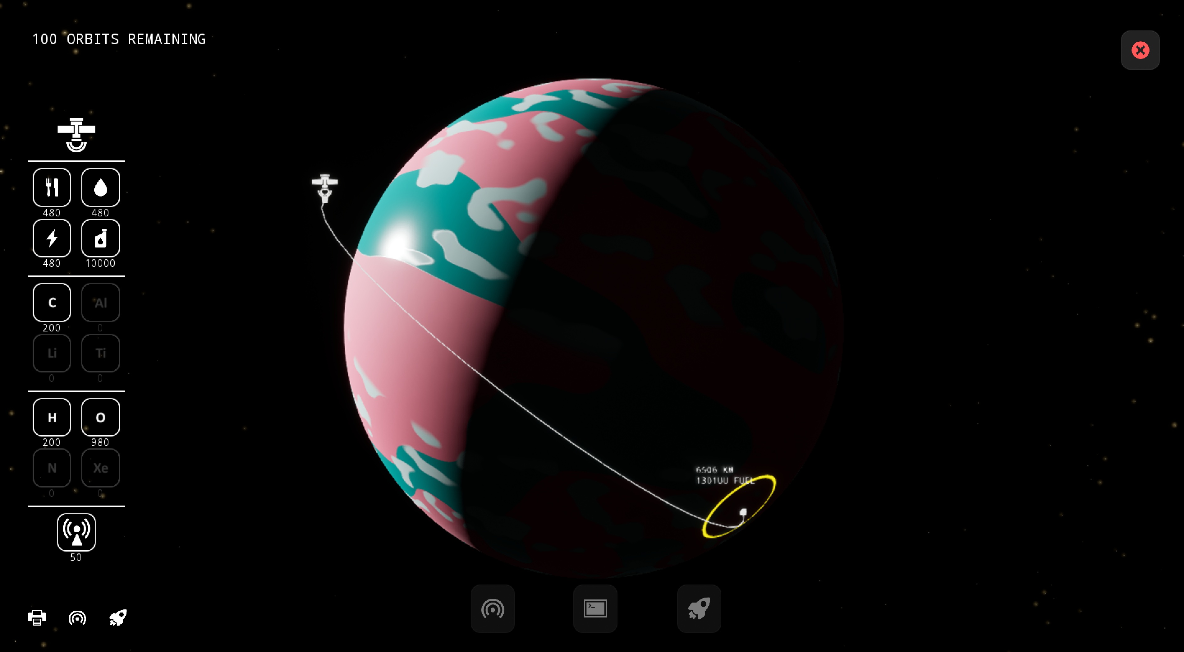 Orbits Remaining