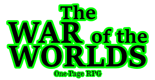 The War of the Worlds: One Page RPG